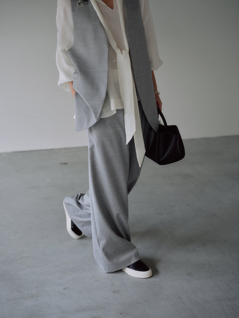 silk wool easy vest